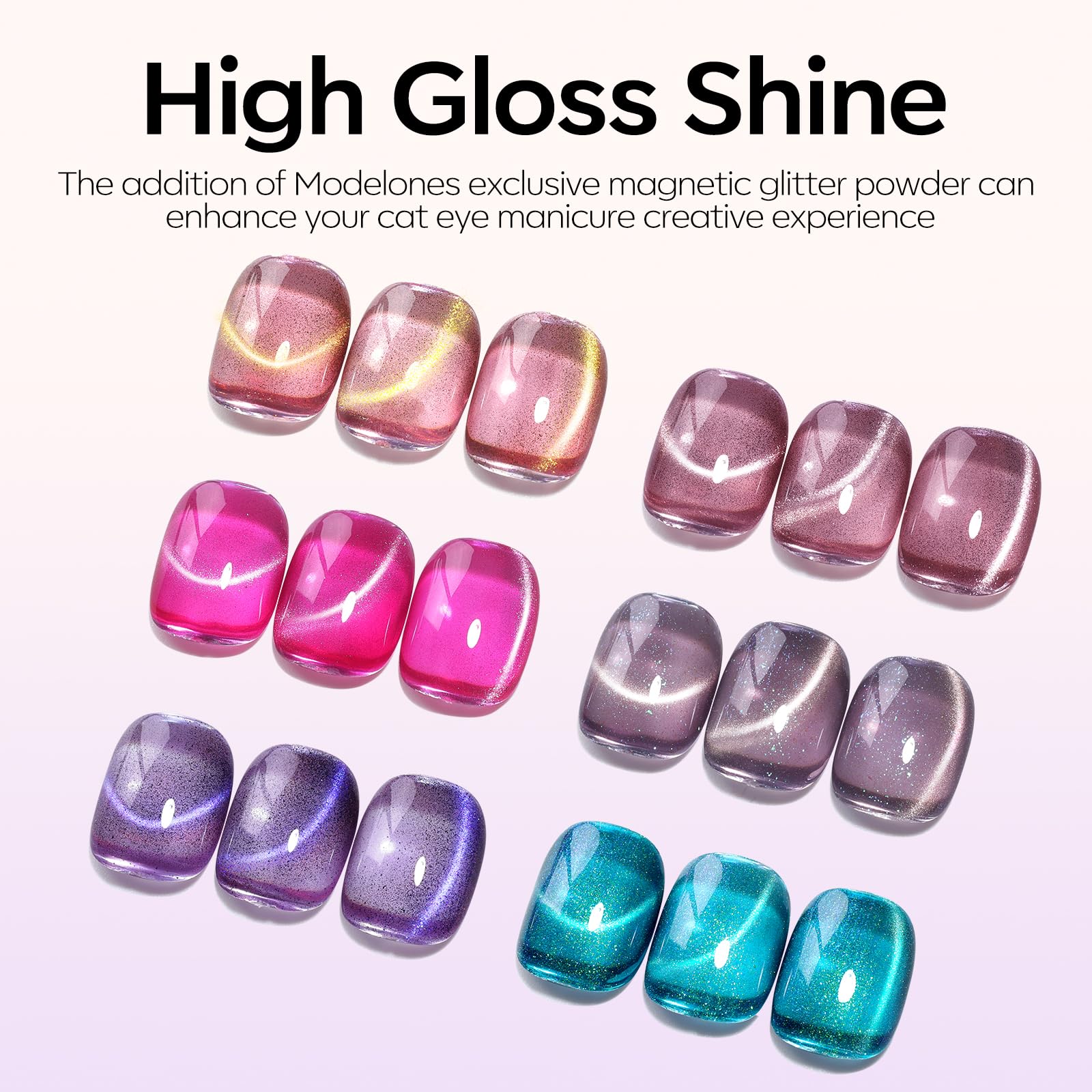 Modelones vernis œil-de-chat bleu lac, nuance tendance