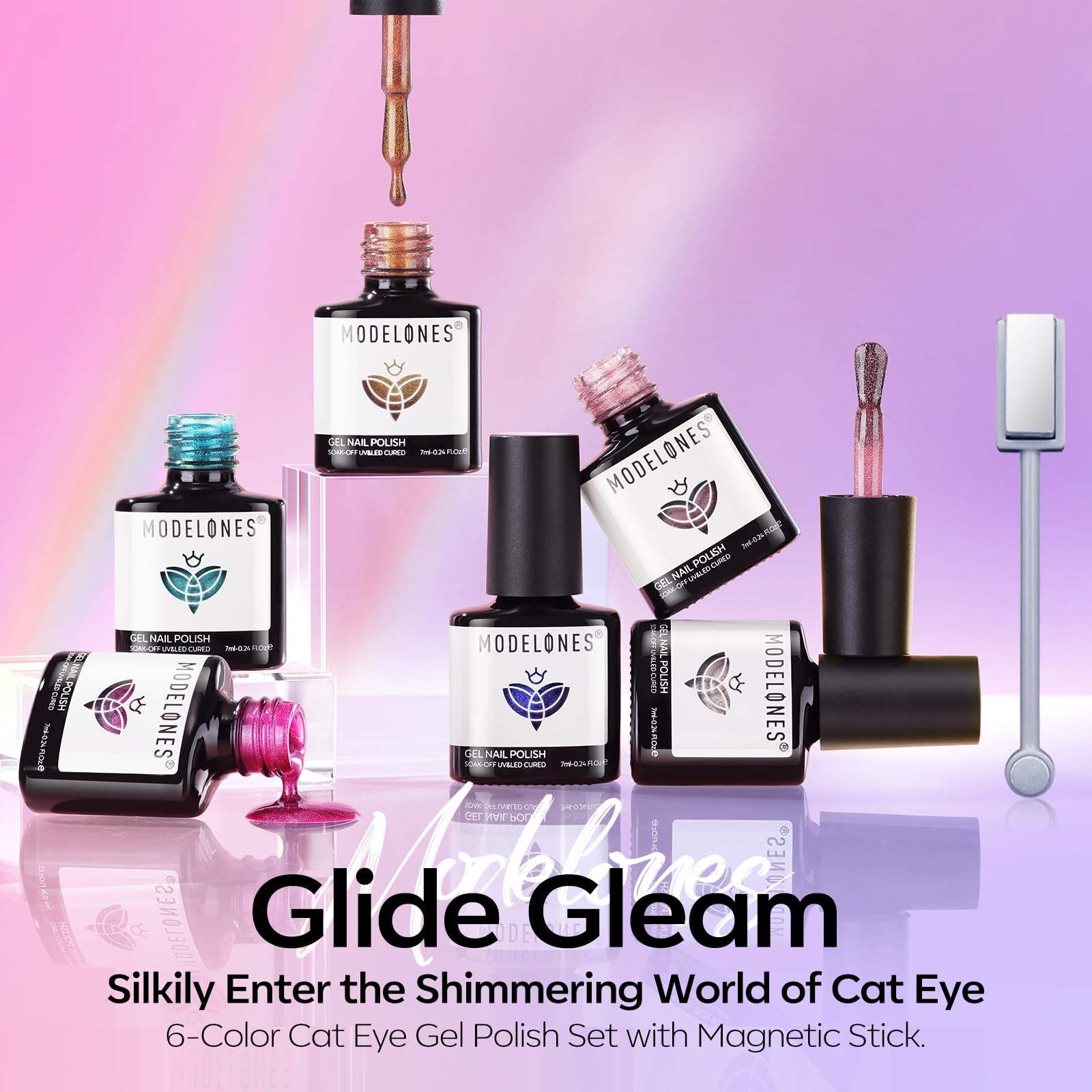 Modelones vernis œil-de-chat chocolat, style discret