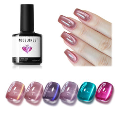 Modelones vernis œil-de-chat néon bleu, effet lumineux pour ongles