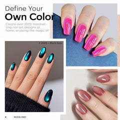 Modelones vernis œil-de-chat violet raisin, teinte élégante