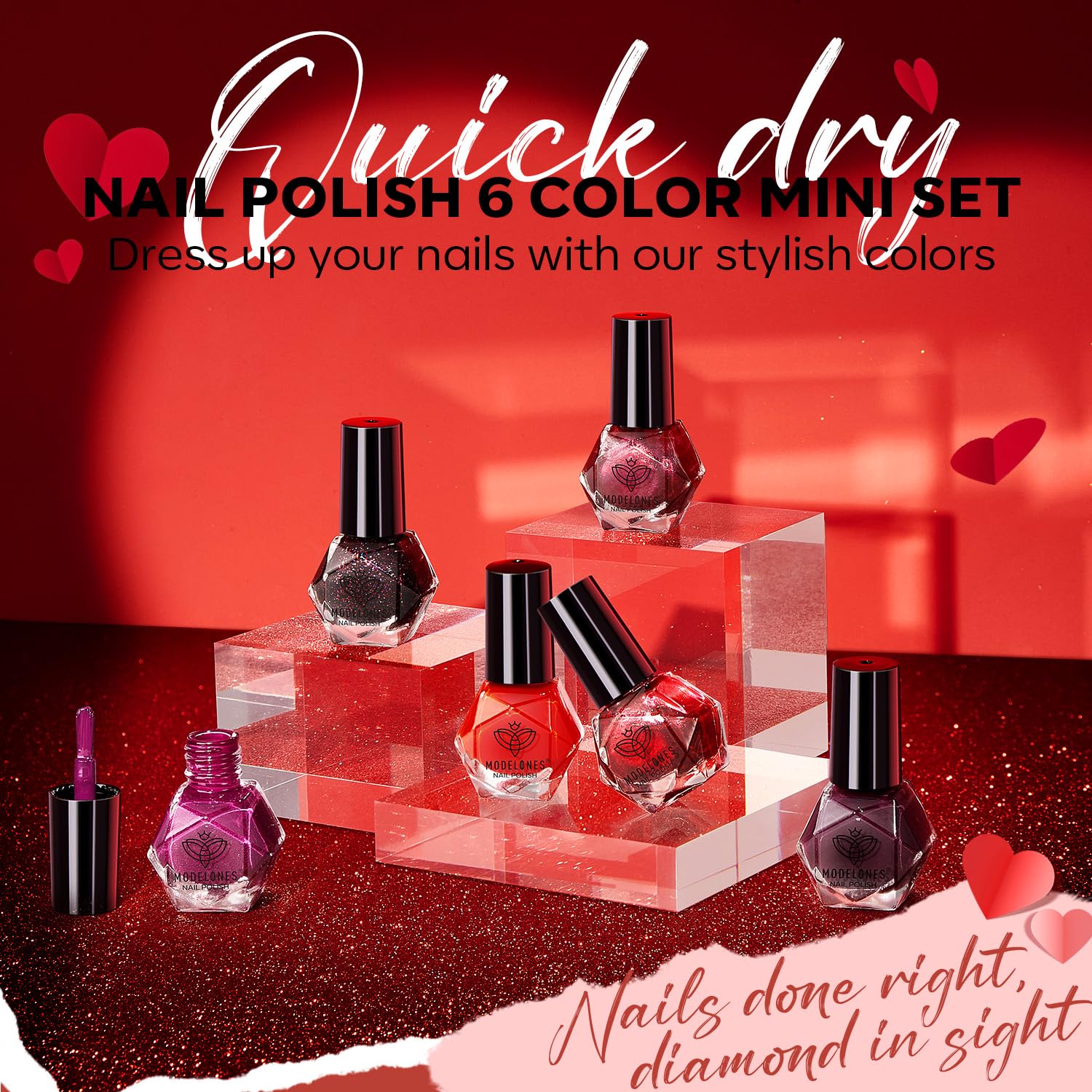 Modelones vernis prune velouté couleur riche et intense