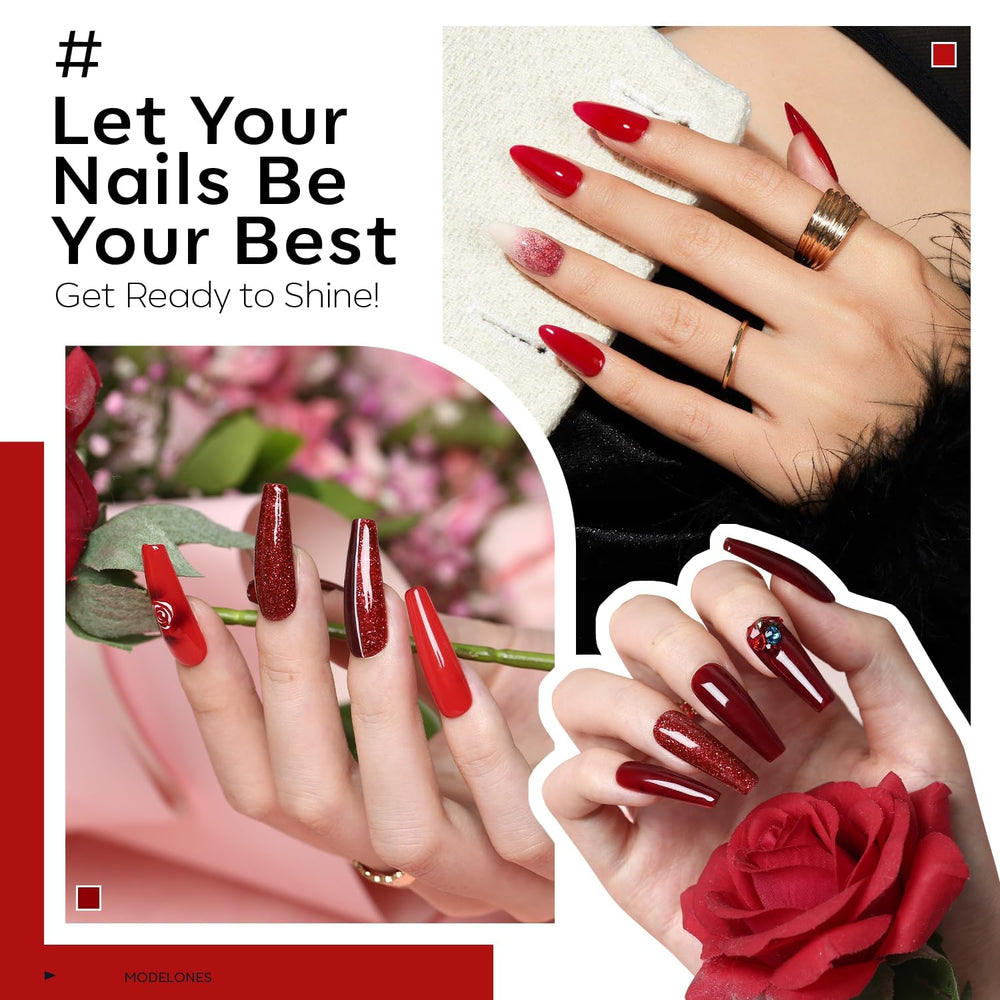 Modelones vernis rouge profond: nuance nacrée pour un look sophistiqué et durable.
