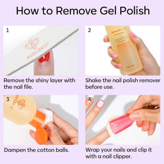 Wrap coton retrait ongles avec dissolvant lavande pour un effet maîtrisé.