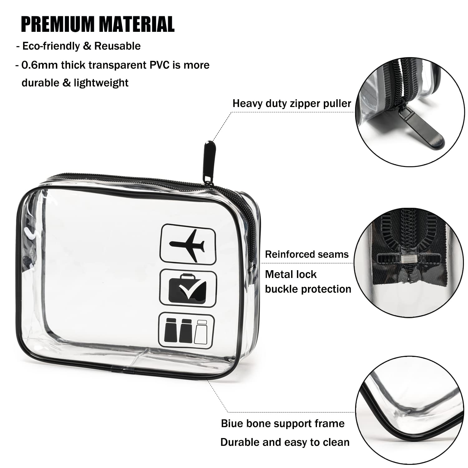 Coutures renforcées du sac toiletries MODENGKONGJIAN pour durable et anti-fuite