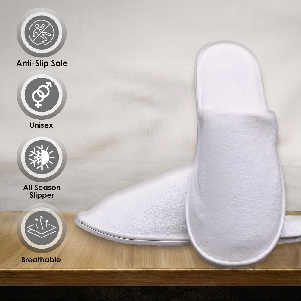 Intérieur moelleux des chaussons Modlux velours blanc pour un confort quotidien.