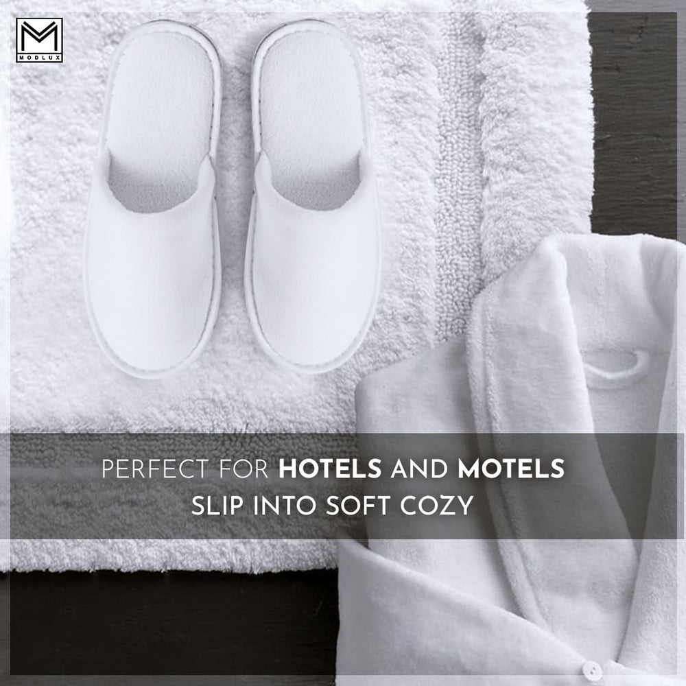 Chaussons réutilisables Modlux, propreté et accueil simplifiés.