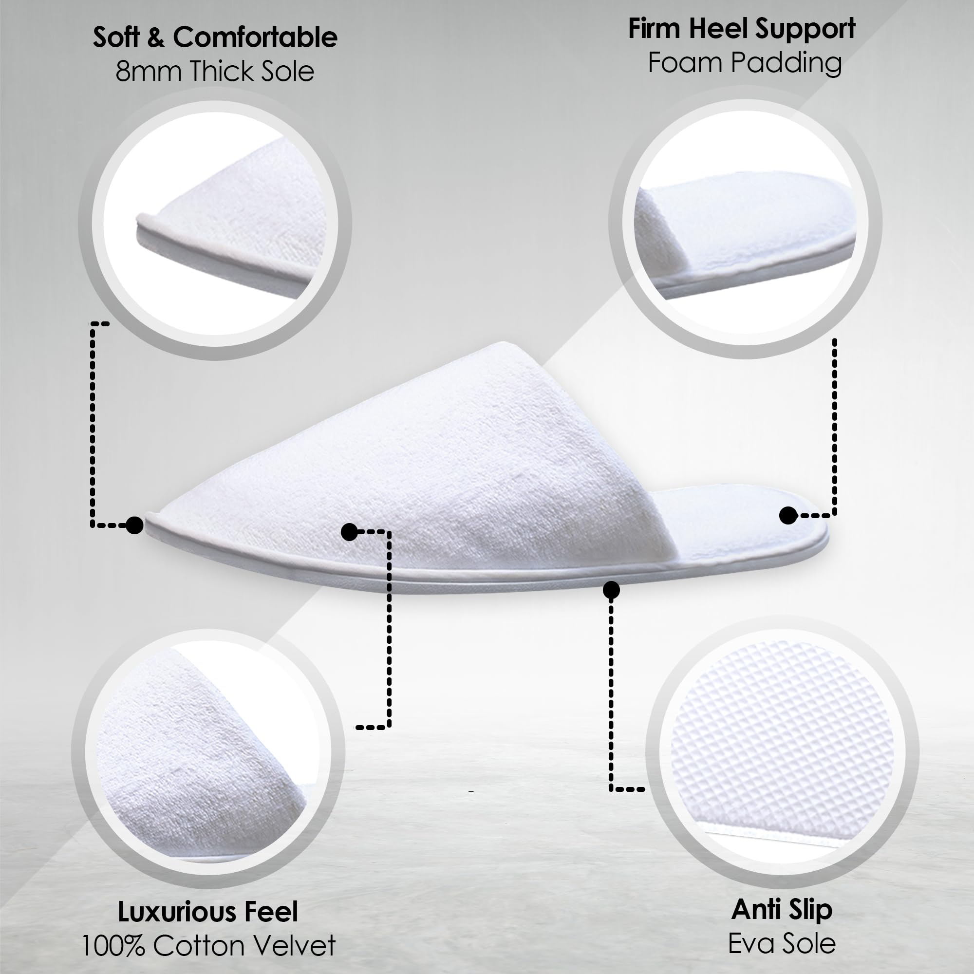Idéal à domicile et en voyage : chaussons Modlux faciles à enfiler et ajustables.