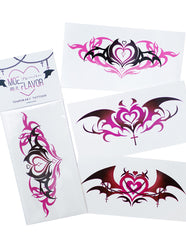 MOEFLAVOR tatouage sexy succubus 2D sur peau, effet cosplay subtil.