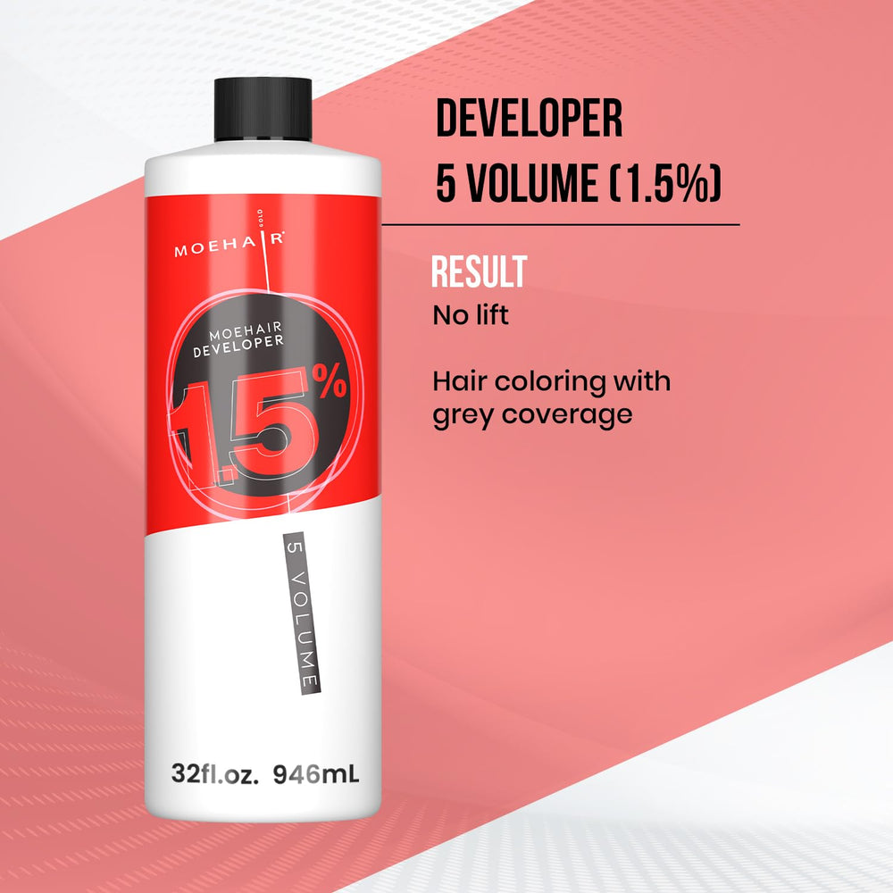 MOEHAIR Développeur Crème 5 Volume – brillance améliorée après utilisation.