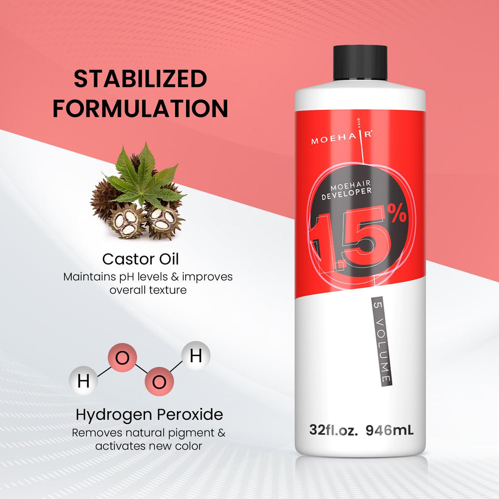MOEHAIR Développeur Crème 5 Volume – texture crème non coulante facilitant lormation.
