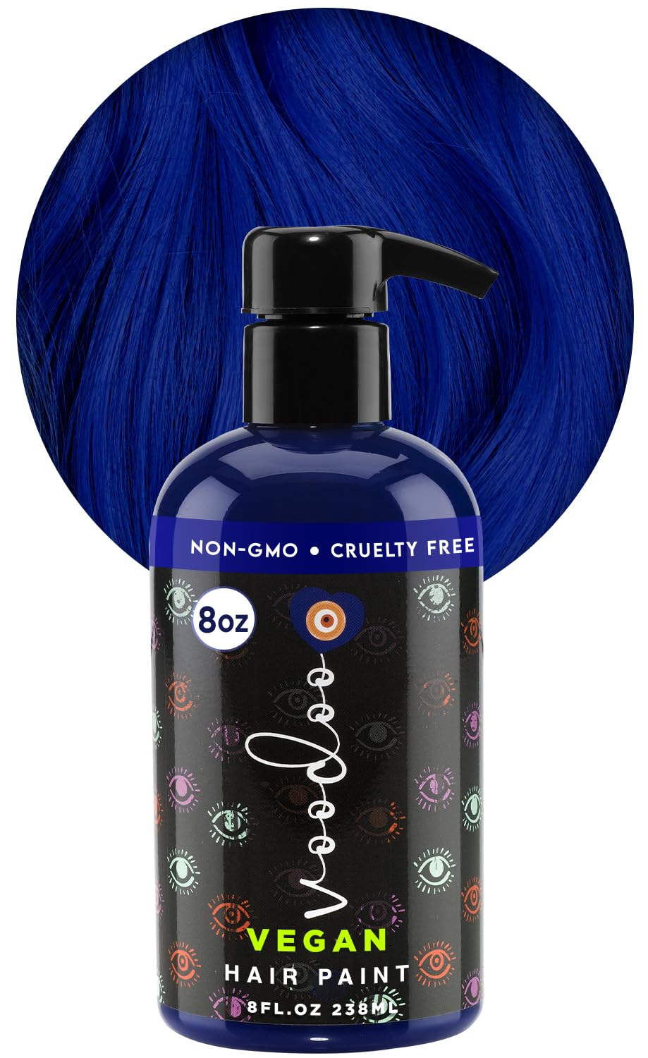 MOEHAIR Serenity Bleu – bouteille prête pour une couleur bleue semi-permanente à domicile.