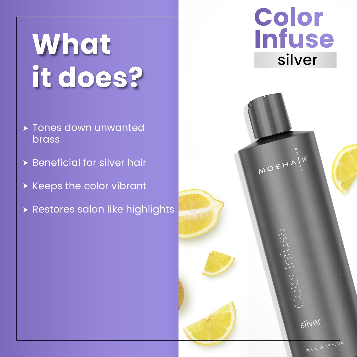 Moehair Color Infuse Silver, application facile sur cheveux gris