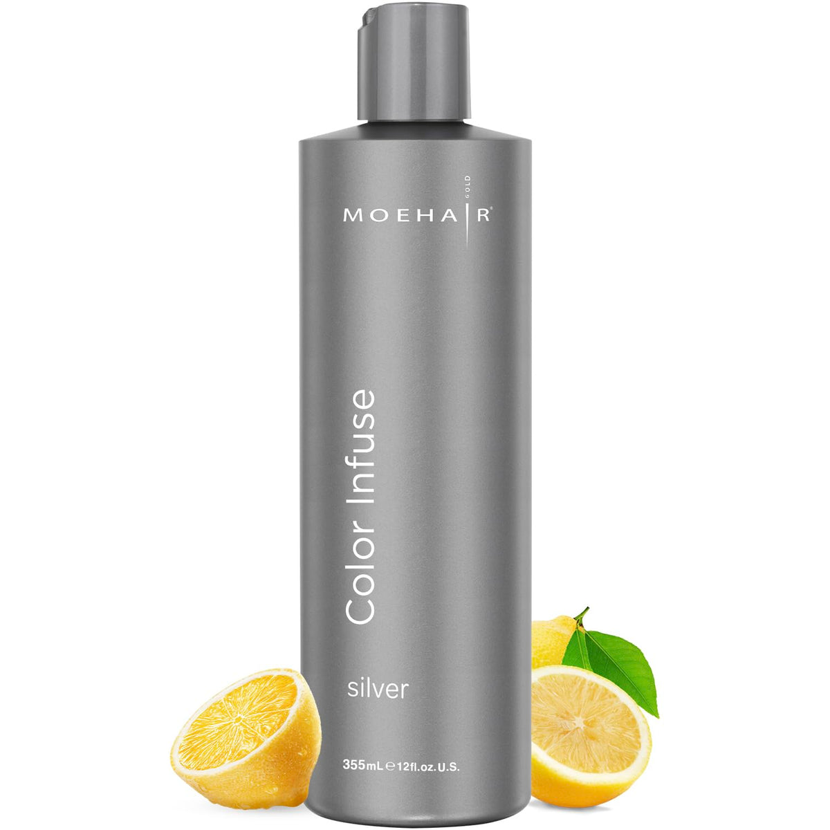Moehair Color Infuse Silver, bouteille tonifiante neutralisant les reflets cuivrés sur cheveux argentés