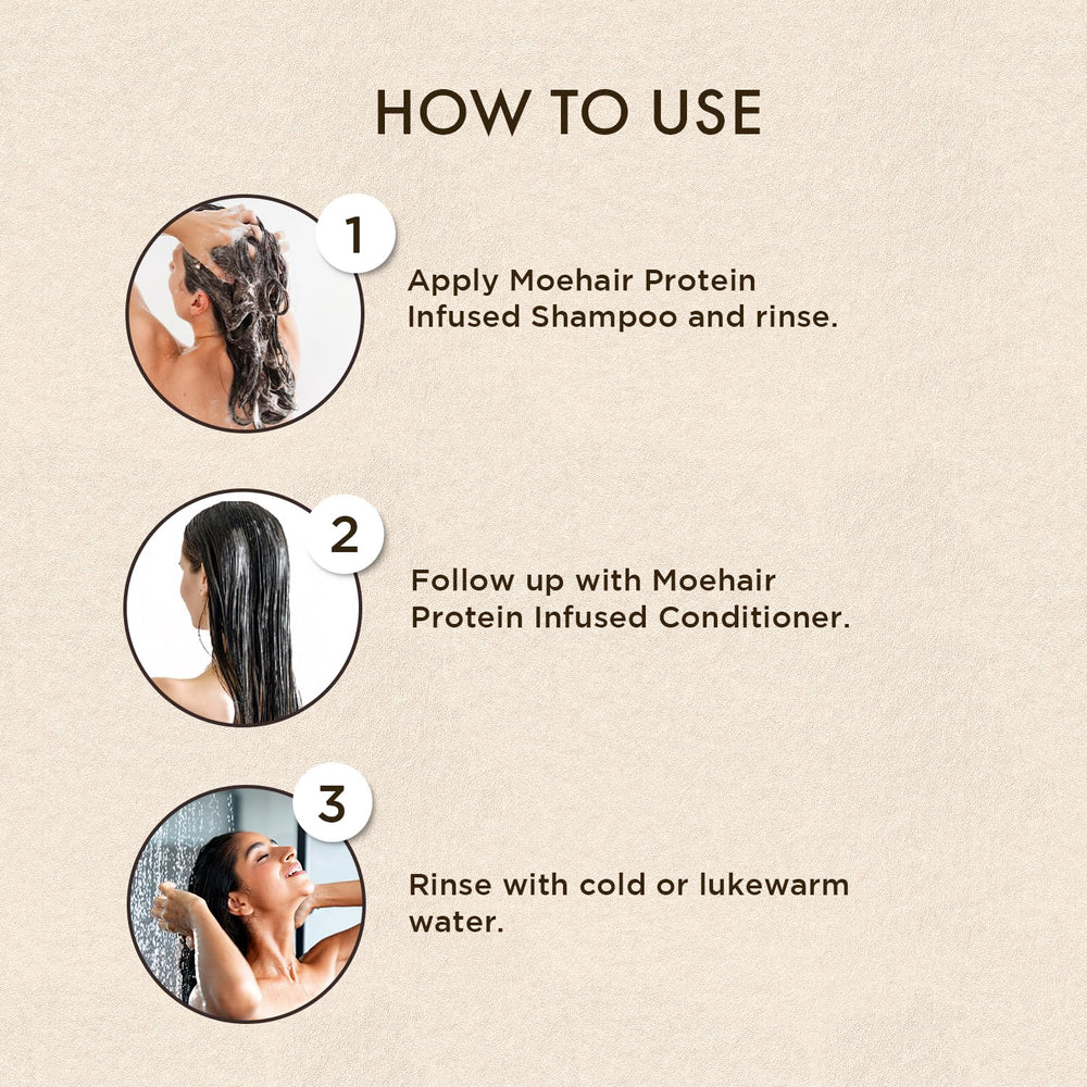 MOEHAIR Équilibre pH: formulation adaptée aux cheveux.