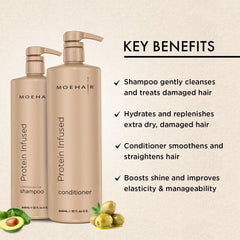 MOEHAIR Ingrédients: huile d'argan et avocat pour nourrir.