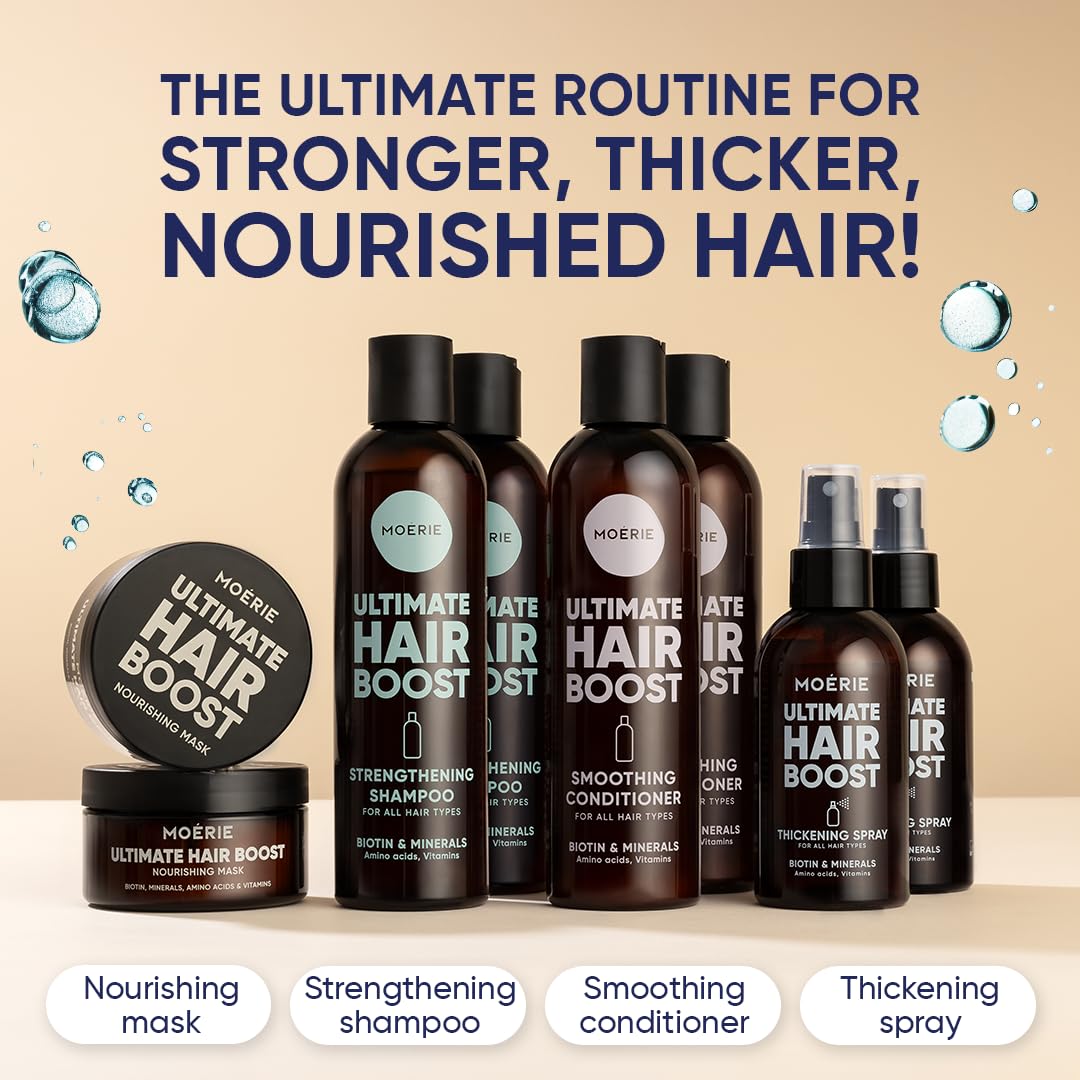 Routine simple Moerie, cheveux fins après application