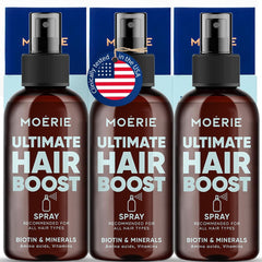 Sérum capillaire Moerie — le flacon élégant offre un soin nourrissant.
