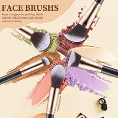 Pinceaux MOGILAN synthétiques doux pour une application homogène sur peau sensible.