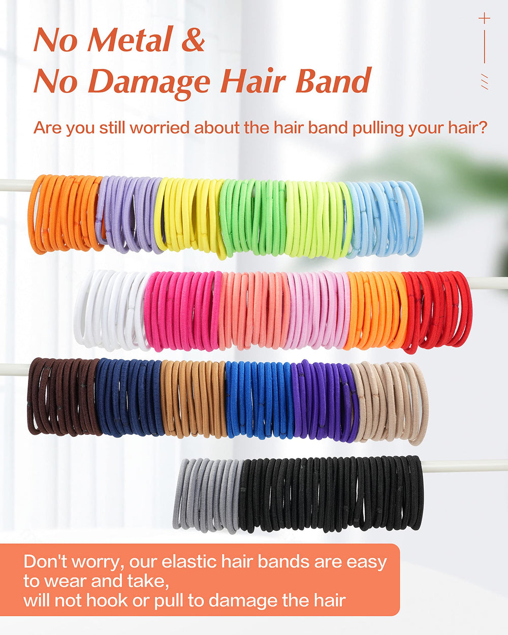 MoHern bandes-cheveux durables à tissage renforcé, tenue longue durée
