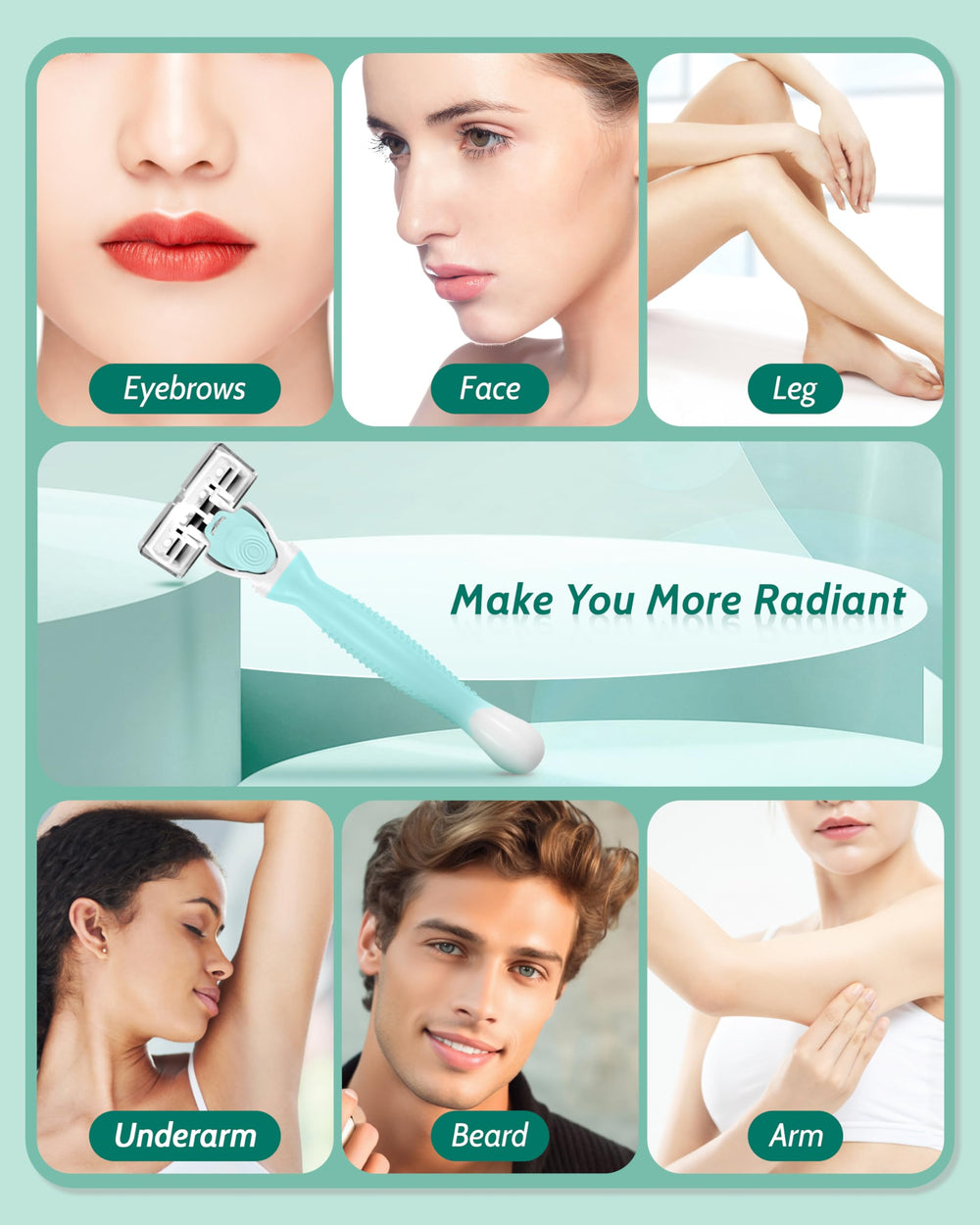 Rasoir MoHern polyvalent pour visage et corps