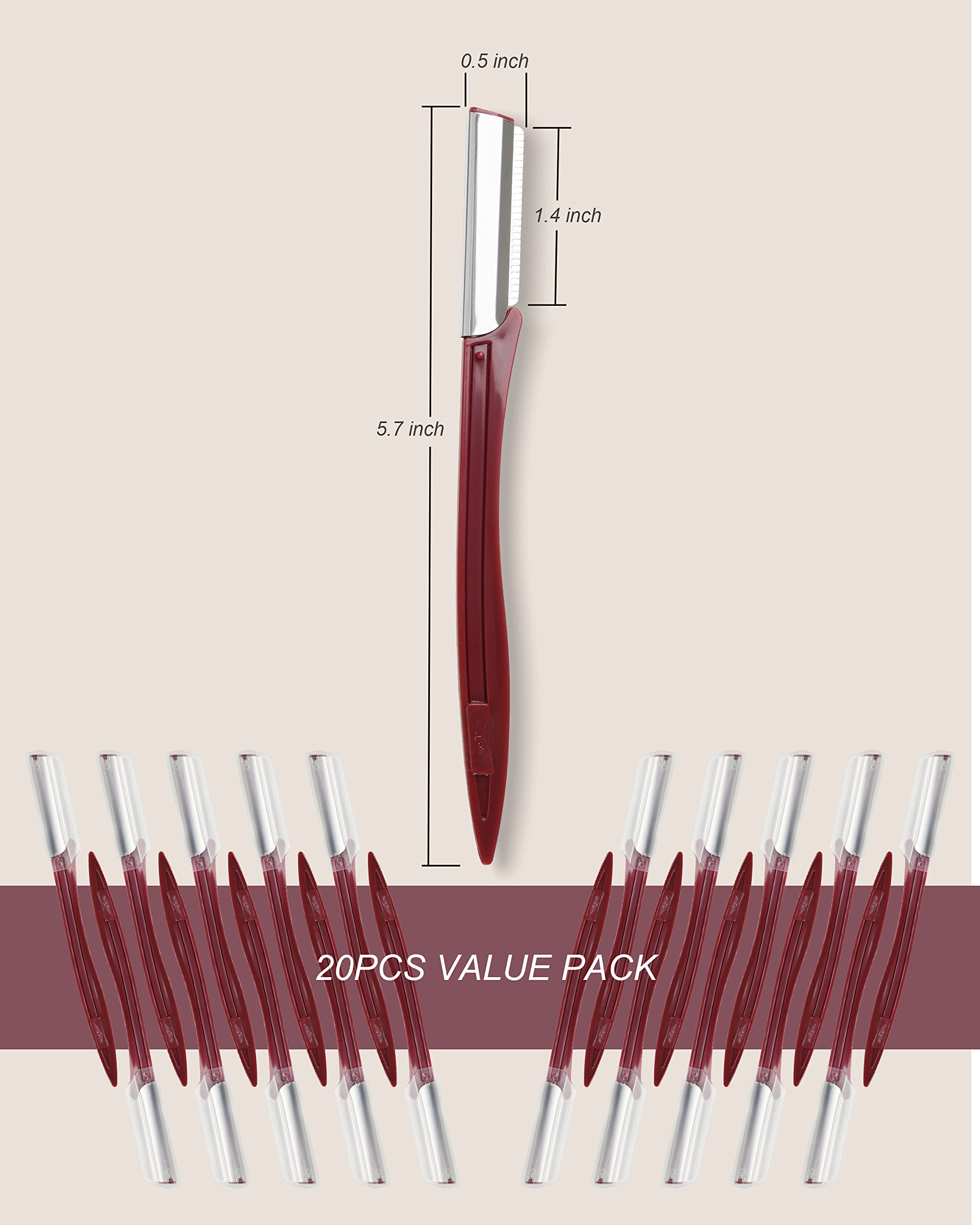 MoHern utilisation-sourcils-levres-visage-rouge: adapté pour sourcils et poils du visage.