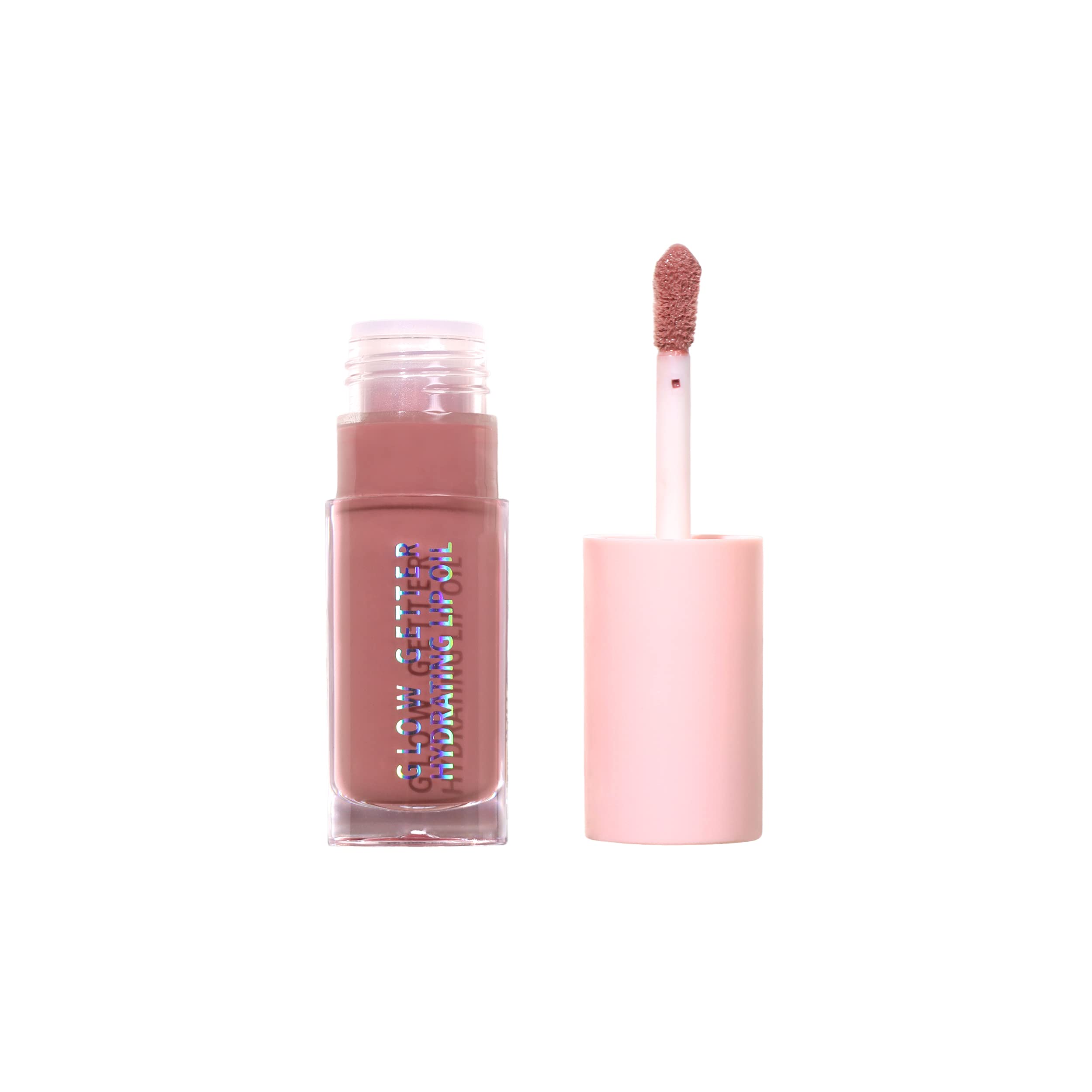 Moira Glow Getter huile-levres-hydratante: flacon élégant offrant une hydratation naturelle des lèvres.