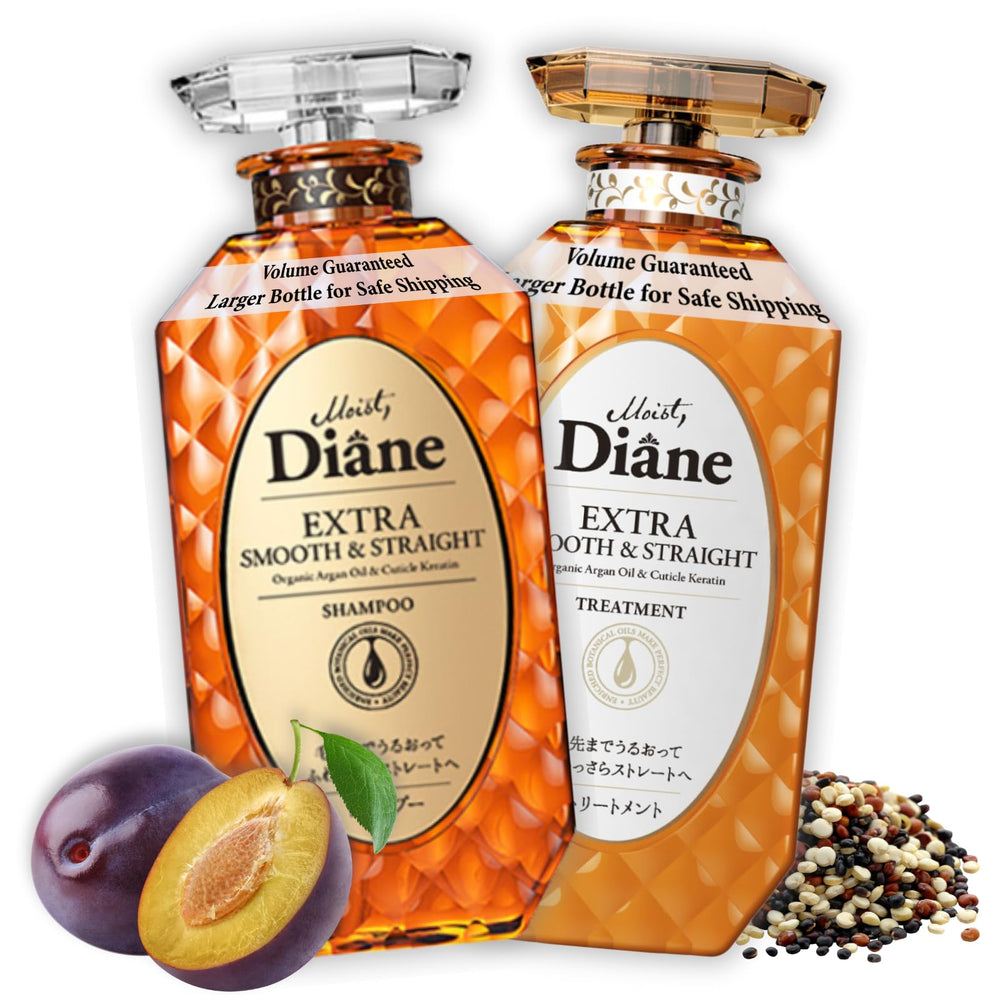 Moist Diane – bouteille shampoing kératine, hydratation durable et démêlage facilité.