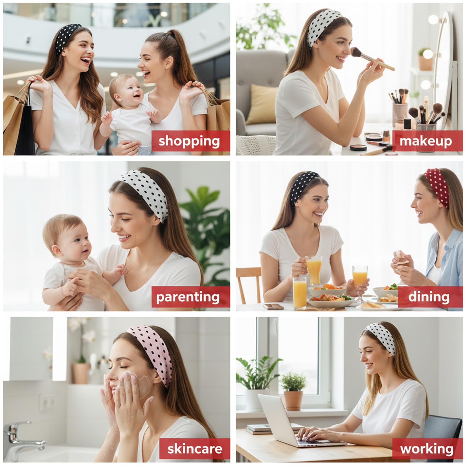 Bandeaux Molain pois – emballage soigné, cadeau prêt à offrir.