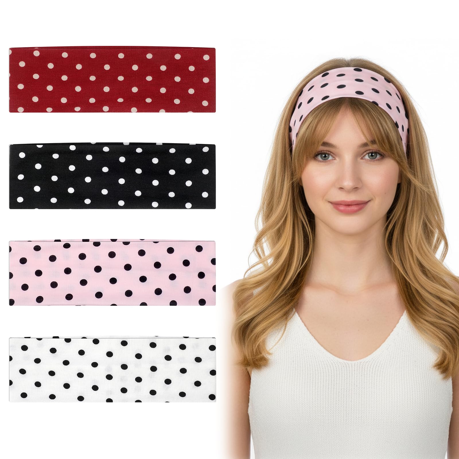 Bandeaux Molain pois – ensemble complet, style polyvalent pour tous les jours.