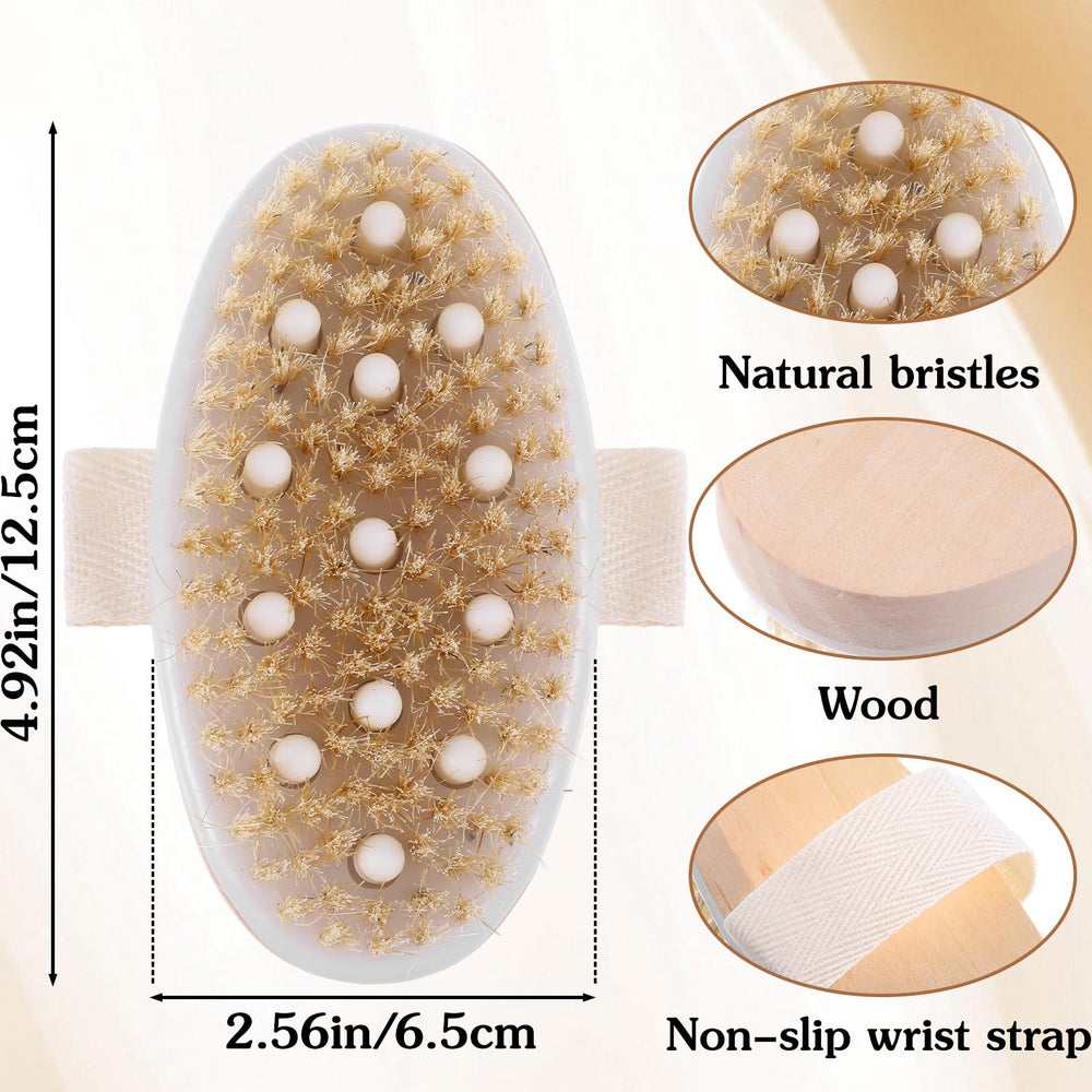 Brosse Molain pour corps avec poils naturels, exfoliation légère pour peau lisse.