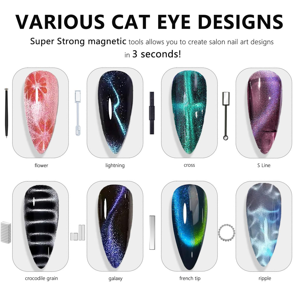 MOLILON stylos aimants œil-chat pour designs faciles à réaliser.
