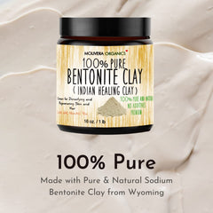 Molivera Organics argile bentonite masque visage pour une peau éclatante.