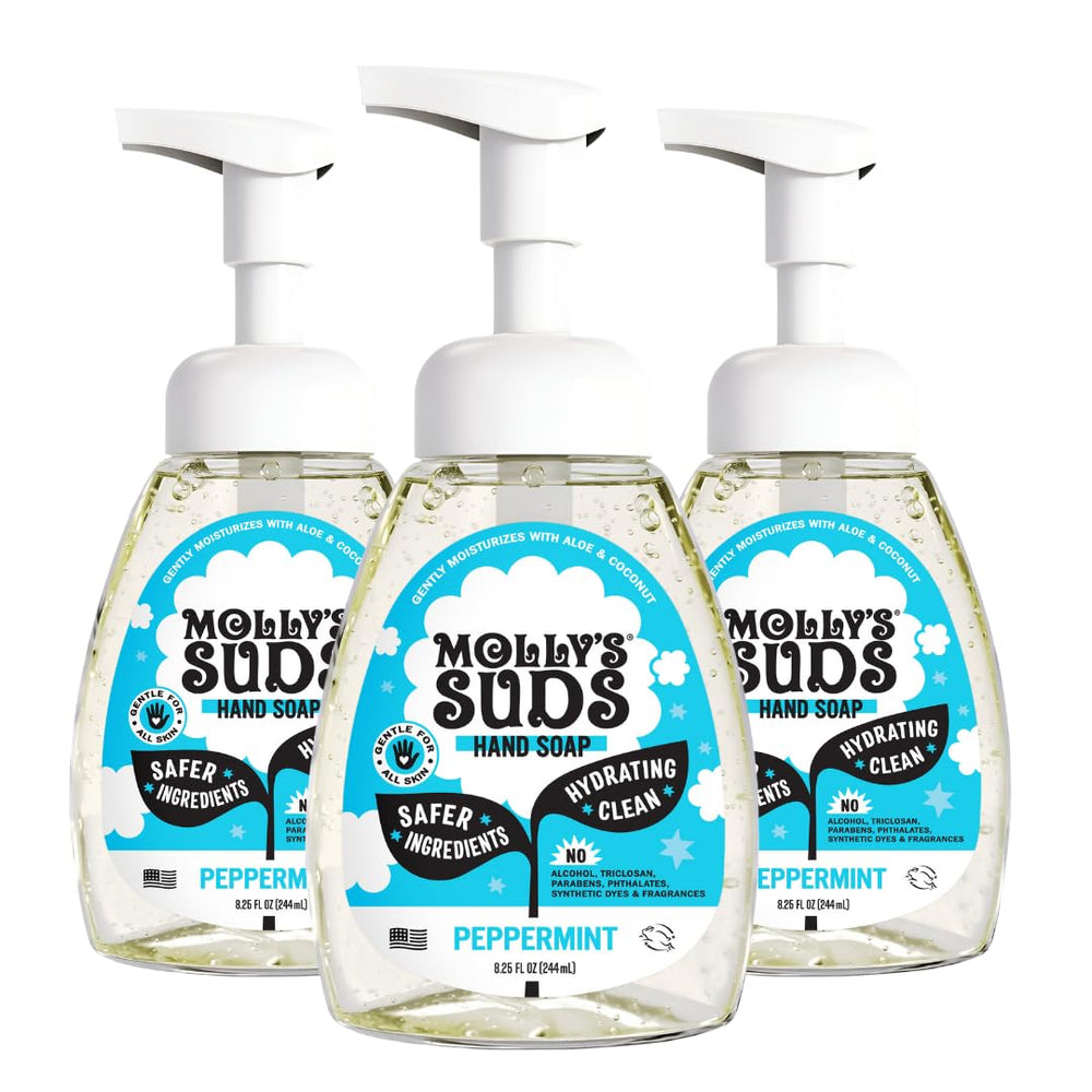 Molly's Suds Mousse Mains Aloe Coco: hydratation légère et nettoyage en douceur.