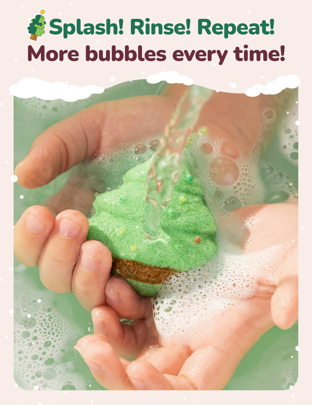Momcozy Big HUGS bombe-bain mousse colorée, ambiance festive