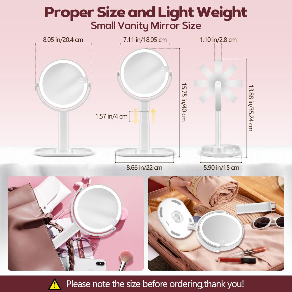 MOMOKUBA Coffret cadeau miroir avec câble de recharge
