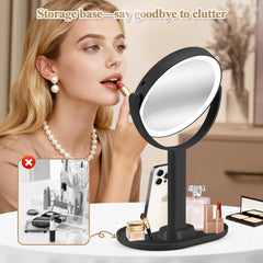 MOMOKUBA miroir 30x grossissement avec lumière pour des détails précis du regard.