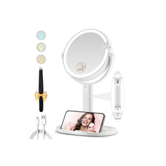 MOMOKUBA Miroir maquillage 1x/20x lumineux pour un fini précis.