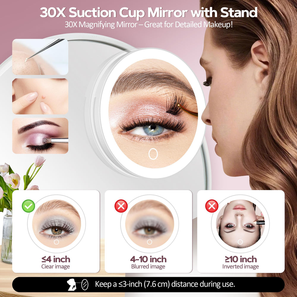 MOMOKUBA miroir six-pouces lumineux pour un teint clair.
