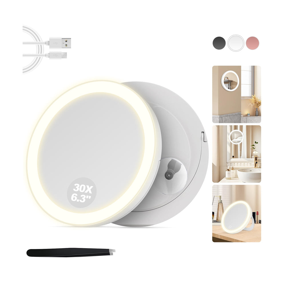 MOMOKUBA loupe 30x avec ventouse pour un maquillage précis.