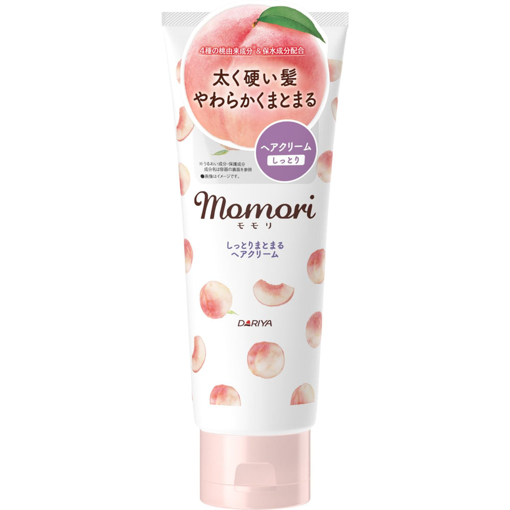 Momori Dariya bouteille crème cheveux épais, soin hydratant quotidien.