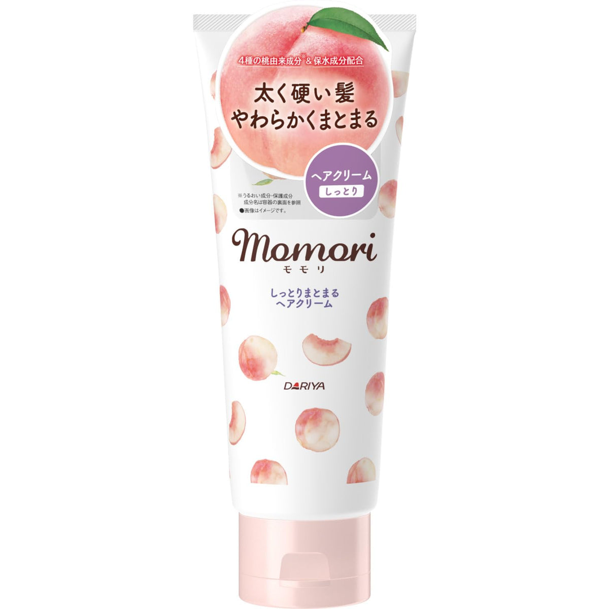 Momori Dariya bouteille crème cheveux épais, soin hydratant quotidien.