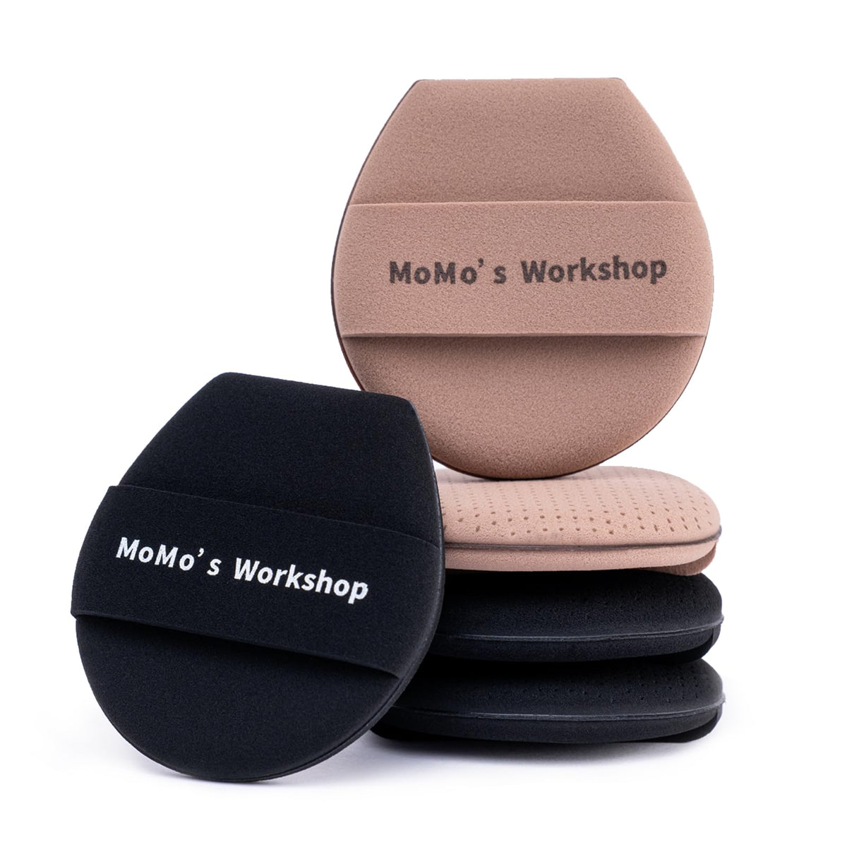 Éponge Momo's Workshop grande application liquide, texture fluide.