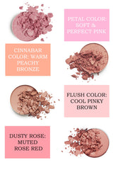 Mom's Secret Flush color blush swatch showing cool pink-brown tone