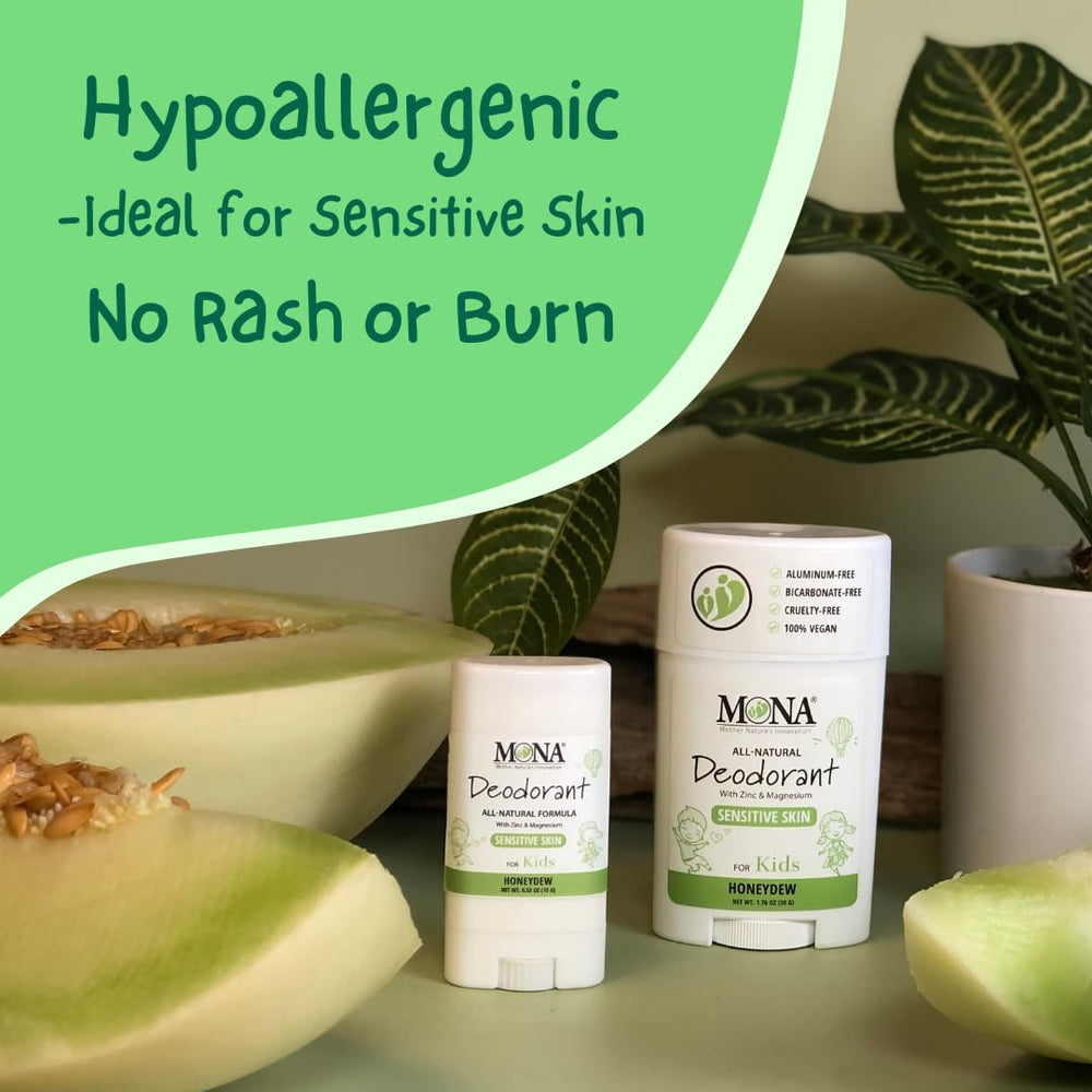 MONA Déodorant Honeydew — ingrédients magnesium-zinc pour une action douce.