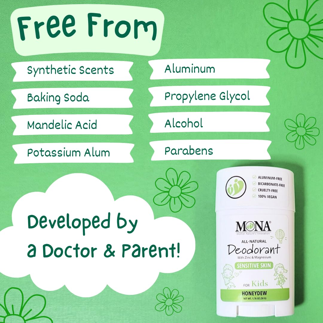 MONA Déodorant Honeydew — sans aluminium pour une peau sensible.