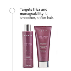 MONAT Apres-shampooing lissant anti-frisottis: hydratation légère et cheveux plus faciles à dompter.