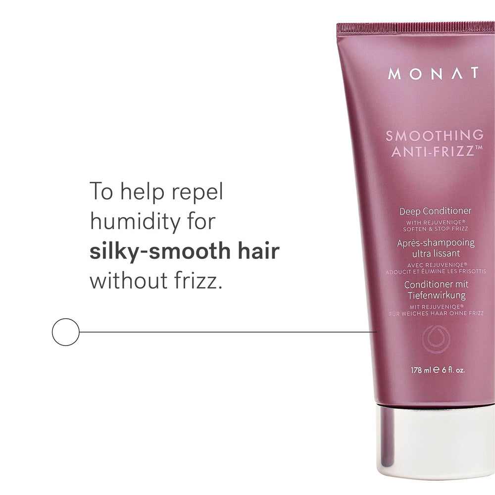 Texture veloutée du soin MONAT pour douceur et coiffage facilité.
