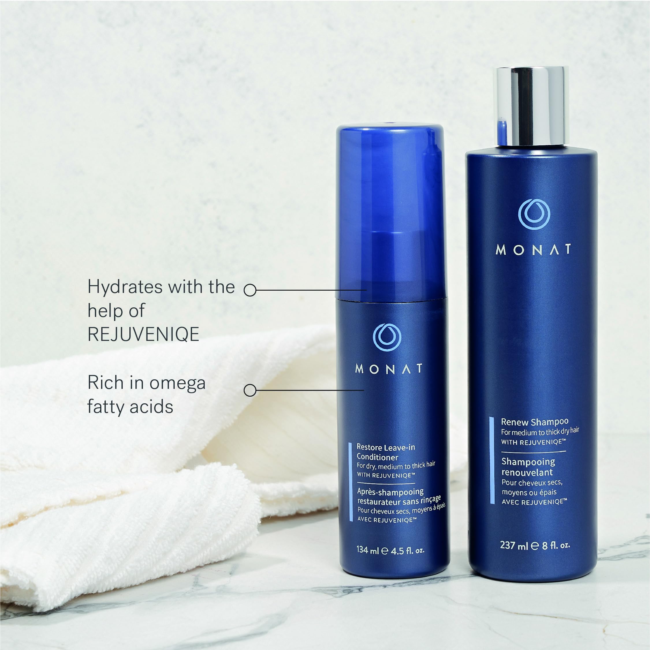MONAT Balance Huile Rejuveniqe nourrit en profondeur les fibres capillaires.