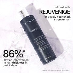 MONAT Black 2-en-1 contient Rejuveniqe et Capixyl pour une apparence saine