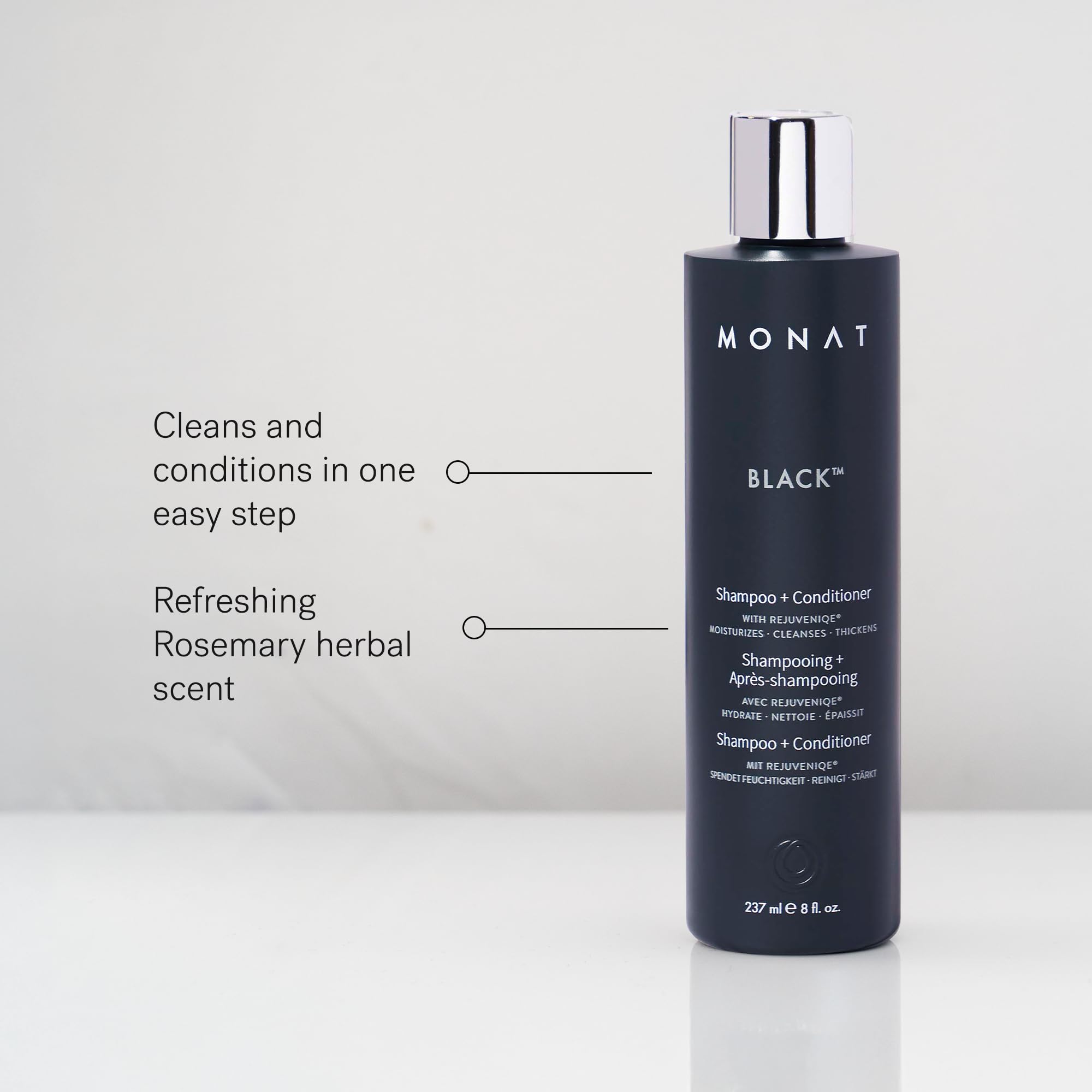 MONAT Black 2-en-1 texture crèmeuse enveloppant les cheveux sans les alourdir